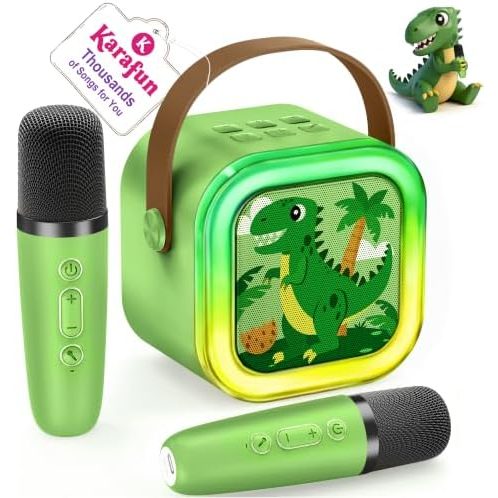 IROO Karaoke Machine, Limited Edition Dinosaur, Green